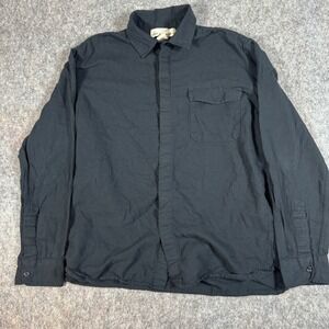 L.O.G.G. H&M Black Cotton Button Down Long Sleeve Shirt Men's Casual